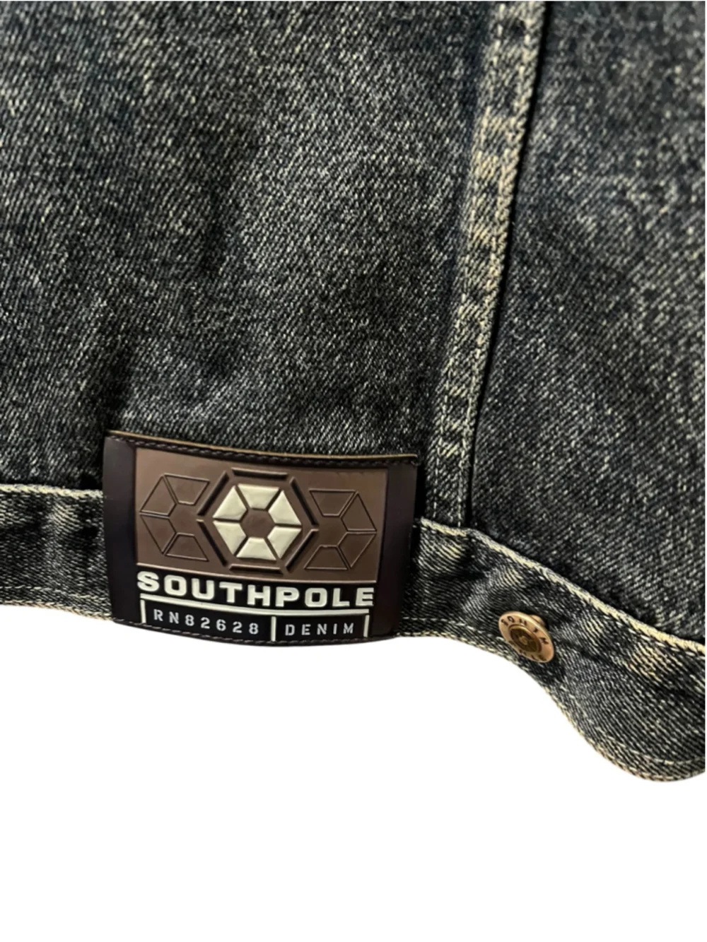 VTG Southpole Denim Jacket Size XXL Baggy Graffiti Embroidered Y2K 90s Hip Hop
